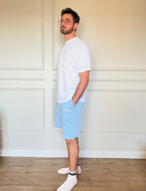 Printed Melton Set Blue